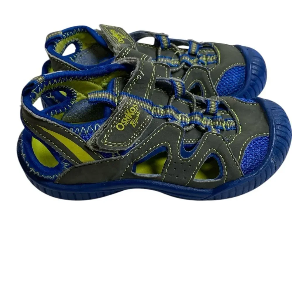 EUC Oshkosh B’Gosh Toddler Boys Sandals Water Shoes Hook & Loop Strap - Size 9